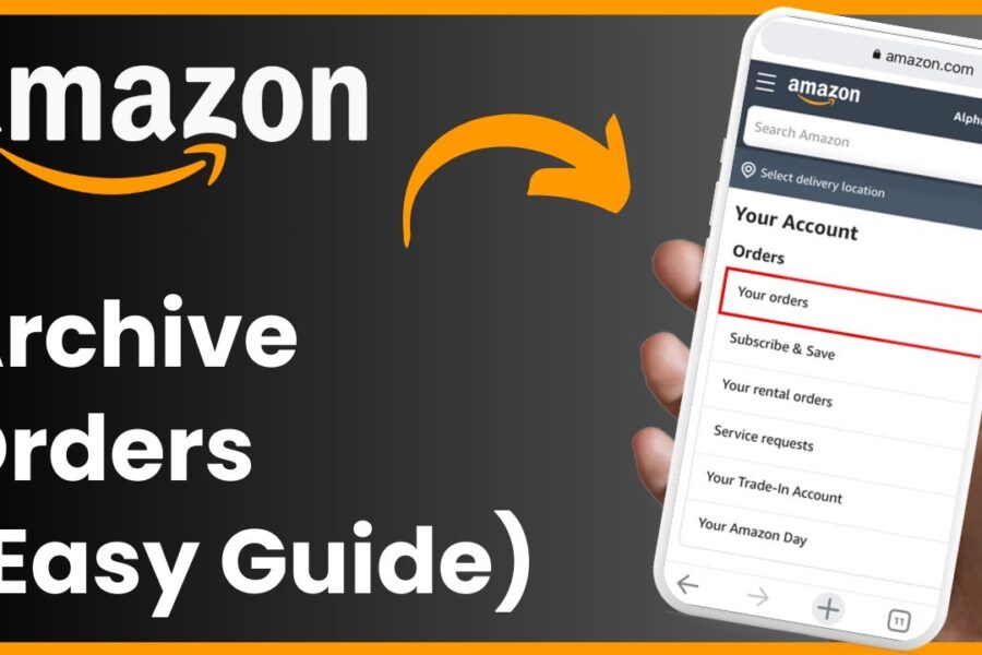 How to find archive orders on Amazon app?
